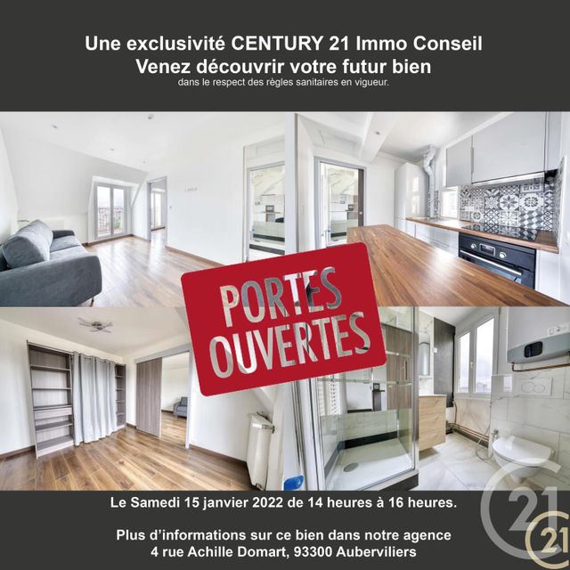 Appartement F2 à vendre - 2 pièces - 27.0 m2 - AUBERVILLIERS - 93 - ILE-DE-FRANCE - Century 21 Immo Conseil