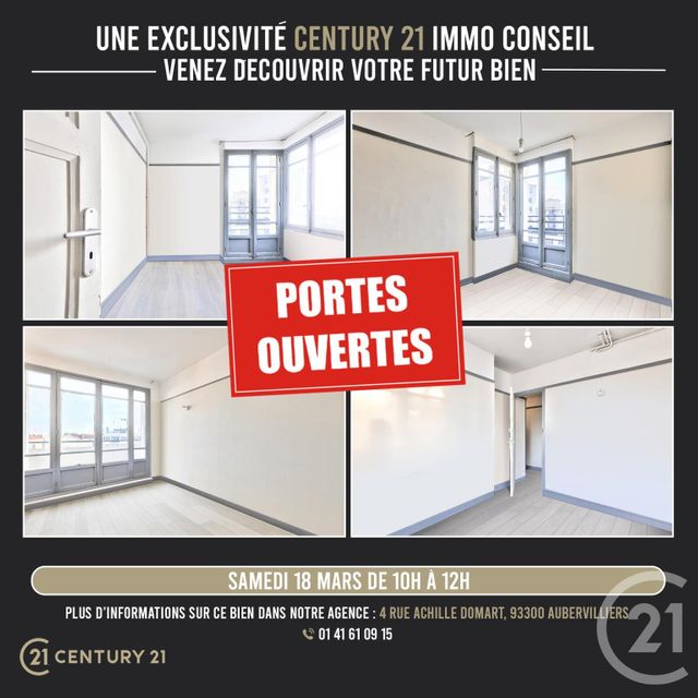 Appartement F3 à vendre - 3 pièces - 41.0 m2 - AUBERVILLIERS - 93 - ILE-DE-FRANCE - Century 21 Immo Conseil